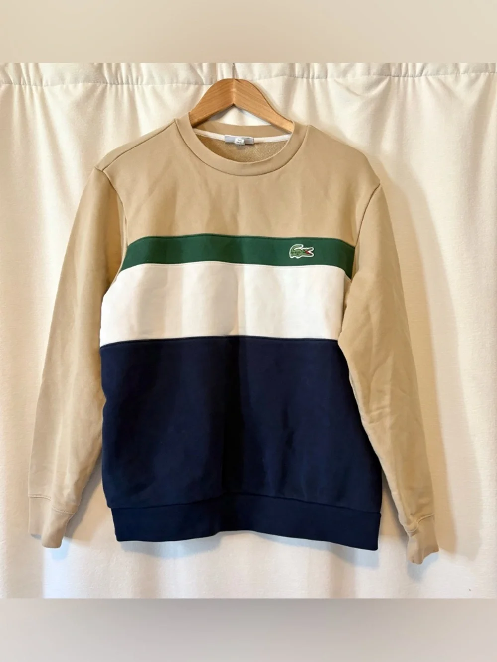 Lacoste Colorblock Crewneck Sweatshirt size XL - Picture 2 of 5